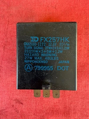 OEM DENSO Turn Signal Flasher Relay 1988-1991 HONDA PRELUDE #066500-1172 FX257HK - Image 1 of 4
