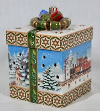 RARE! VINTAGE VILLEROY & BOCH CHRISTMAS TOYS TRAIN VOTIVE CANDLE BOX NEW IN BOX