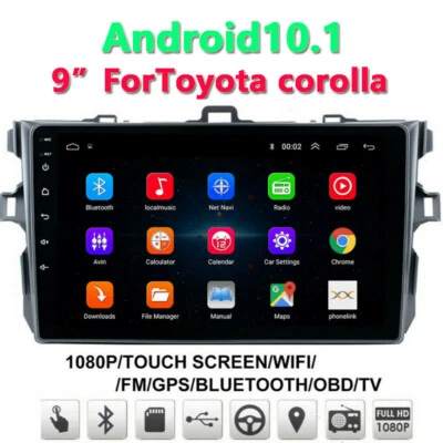 For Toyota Corolla 06-12 GPS Navi Android 11 Car Stereo Radio WIFI MP5 Player - Image 1 of 4