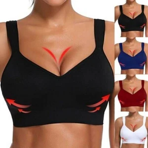 Woman Sports Comfort Push Up Padded Bra Shapewear Stretch Comfy Crop Tops Vest`> - Picture 1 of 16