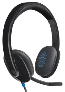 H540 USB Stéréo Sur L'Oreille Casque avec Microphone, Noir - 981-000480 - Photo 1/7