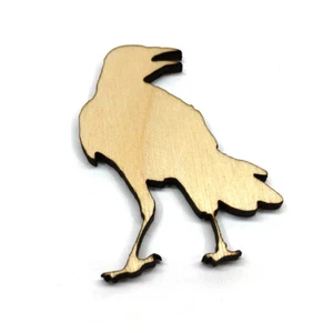 Crow Raven Bird - Laser Cut Out Unfinished Wood Shape Craft Supply - Picture 1 of 1