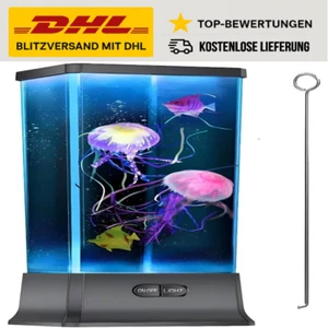 Quallenlampe Schwarz – Farbwechsel, Mood Light für Zimmer & Wohnzimmer - Bild 1 von 10