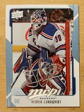 Henrik Lundqvist 2008-09 Upper Deck MVP #196 New York Rangers Star NM-MT