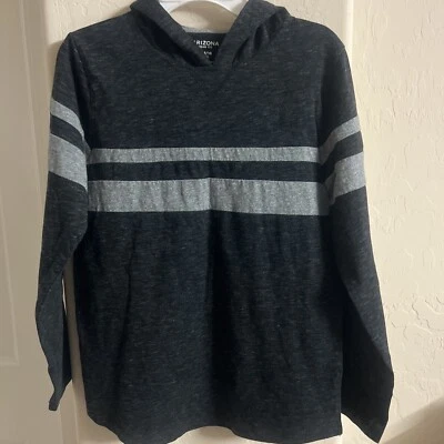 Arizona Jean Co Niños Grande 14/16 Negro y Gris Manga Larga Sudadera con Capucha Camisa Foto 1 de 4