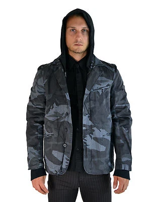 TRIPP MILITARY GOTH ARMY GRAY CAMO 2PC in 1 GOTHIC COAT HOODIE JACKET AF3832M - Image 1 of 3