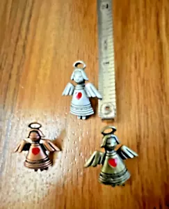 VINTAGE Angel Pin Set of Three, Wears Halo, Red Heart On Dress, JJ Collection 😇 - Picture 1 of 19