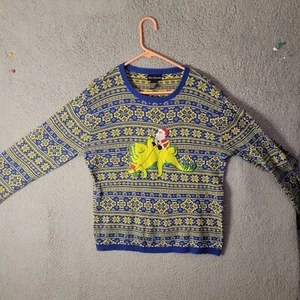 Alex Stevens Santa Dinosaur Ugly Sweater Size XL Long Sleeve Christmas  - Picture 1 of 12