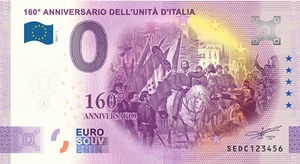0€ ZERO EURO SOUVENIR BANCONOTA UFFICIALE ITALIA 2021-ANNIVERSARIO UNITÀ ITALIA - Imagen 1 de 1