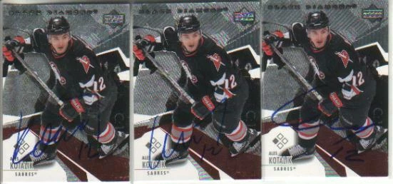 (3) Ales Kotalik Autographed 03 UD Black Diamond Cards - Image 1 of 1
