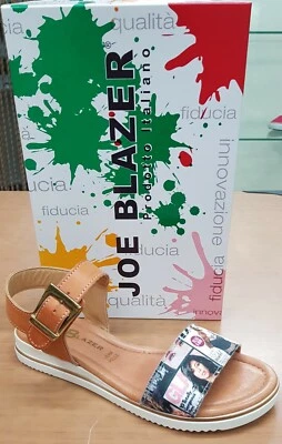 JOE BLAZER Sandalo con cinturino Made in Italy Pelle con fascia/fantasia n° 41 - Imagen 1 de 3