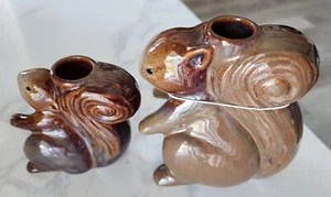 Transpac Mama Baby Squirrels Candle Holders Set Of Two New With Tag - Picture 1 of 8