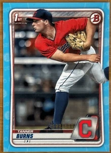 2020 Bowman Draft Tanner Burns SKY BLUE Parallel #298/499 Cleveland Guardians - Picture 1 of 1