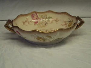 Frutero antiguo pintado a mano de 10" William Alsager Adderley Devon Roses - Imagen 1 de 10