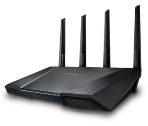 Asus RT-AC87U AC2400 Black Diamond Dual-Band Power WLAN Router (802.11 a/b/g/n/a - Afbeelding 1 van 5