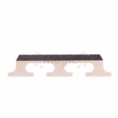 Maple Ebony Strip Banjo Bridge for 5 String Banjo - Image 1 of 4