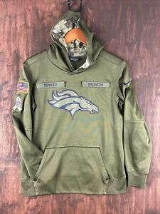 Large Nike Denver Broncos NFL Salute to Service Hoodie Pullover Green Kids L GUC