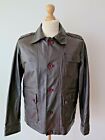 Pepe Jeans London Men's Horsham Genuine Leather Field Jacket Size M Immaculate