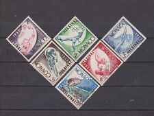 MONACO - 1953 - OLYMPIC GAMES - COMPLETE SET OF 6 MLH/USED STAMPS (2 SCANS)
