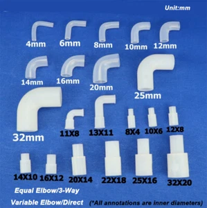 Silikon flexibles Gelenk gleicher/variabler Durchmesser Winkel/direkt/3-fach - Picture 1 of 12