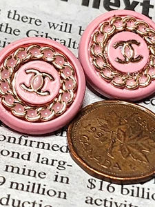 Bottoni Chanel oro rosa 20mm 2 pz -LEGGERE DESCRIZIONE ARTICOLO - Foto 1 di 4