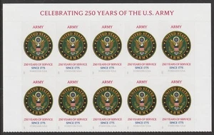 US 6003 Army 250 Years F header block 10 MNH 2025 - Picture 1 of 1