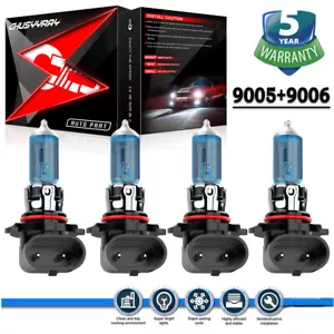 For Dodge Avenger 2010-2012 4X 5000K Halogen Bright Headlight Hi/Lo Bulbs Kit - Picture 1 of 11
