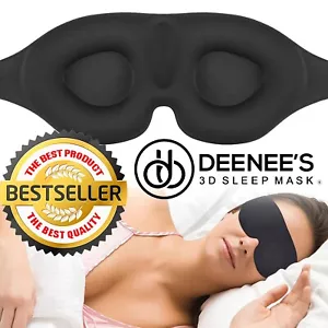 3D Schlafmaske für Männer & Frauen Augenmaske für Schlaf Augenbinde Reisezubehör - Bild 1 von 9
