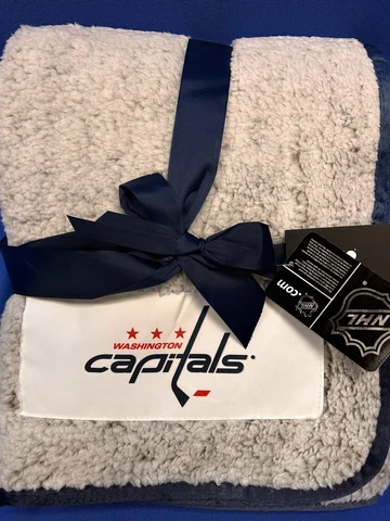 Washington Capitals Oatmeal Frosty Fleece Throw Blanket NHL Cover