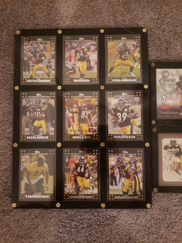 Pittsburgh Steelers Card Plaques With Stands Cover
