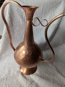 Handmade Pure Kitwe Zambia Kwacha Tall Vintage Copper Urn Mid Century 1950s VGC - Picture 1 of 12