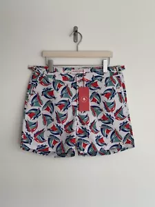 Orlebar Brown Swimming Shorts / Classic / Bulldog Boats W34 *** NEW *** - Picture 1 of 14