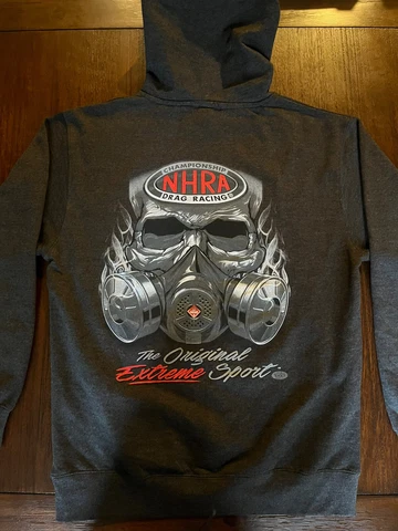 Official 2022 NHRA Tour Event Gas Mask Sweatshirt Medium Cover