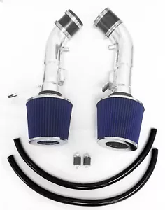 BLACK BLUE Air Intake Kit & Filter kit For For 2008-2013 Infiniti G37 3.7L V6 - Foto 1 di 2