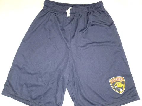 0724-1 Mens FLORIDA PANTHERS Jersey SHORTS Embroidered W/Pockets NAVY New Cover