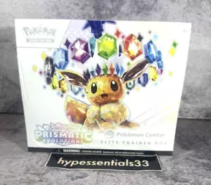 Evoluzioni Prismatiche Pokemon Center Esclusiva Scatola Allenatore Elite ETB IN MANO - Foto 1 di 11