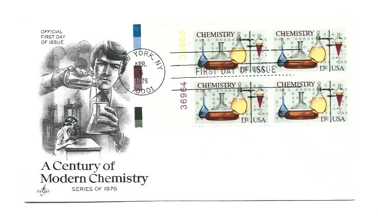 1685 Chemistry ArtCraft, plate  block, FDC - Image 1 of 1
