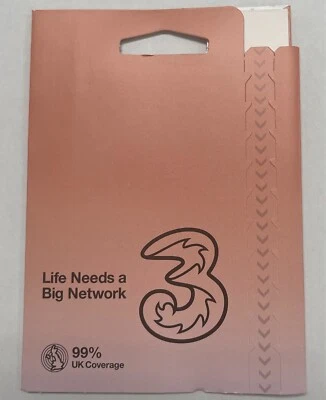 Three+ Prepaid SIM with 40GB/100GB/200GB, Unlimited Talk & Text (U.K. and EU) - Image 1 of 3