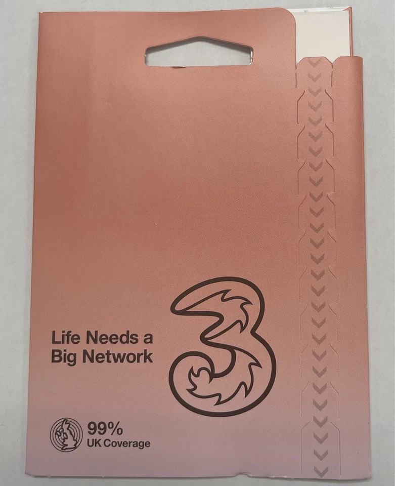 Three+ Prepaid SIM with 40GB/100GB/200GB, Unlimited Talk & Text (U.K. and EU) - Image 1 of 3
