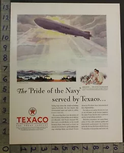 1930 AVIATION ZEPPELIN NAVY TEXACO OIL LOS ANGELES FLIGHT AD28126 - Imagen 1 de 1
