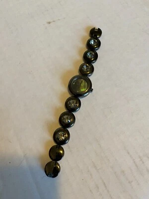 Reloj Mujer DKNY NY-4270 Vintage Negro con Cristales Grandes No Funciona Foto 1 de 4