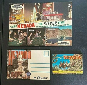 VINTAGE~NEVADA~SOUVENIR~FOLDOUT~MINI POSTKARTEN~BILDFÜHRER~LOT #E - Bild 1 von 9