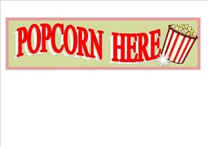 Letrero de palomitas de maíz de colección letrero de feria película letrero de palomitas de maíz letrero retro - Imagen 1 de 1