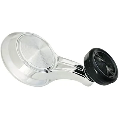 Manivela de ventana Impala/Nova 1967 ventilación metal cromado con perilla negra M1392N Foto 1 de 3