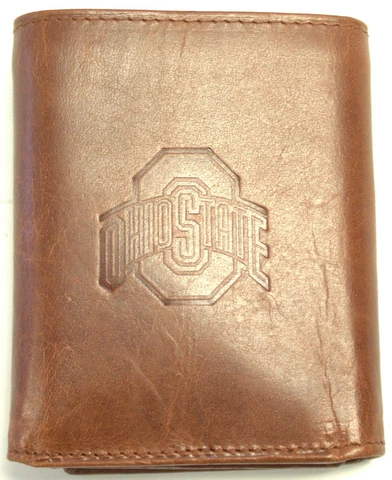 NCAA Officially Licensed Leather Trifold Wallet Cover