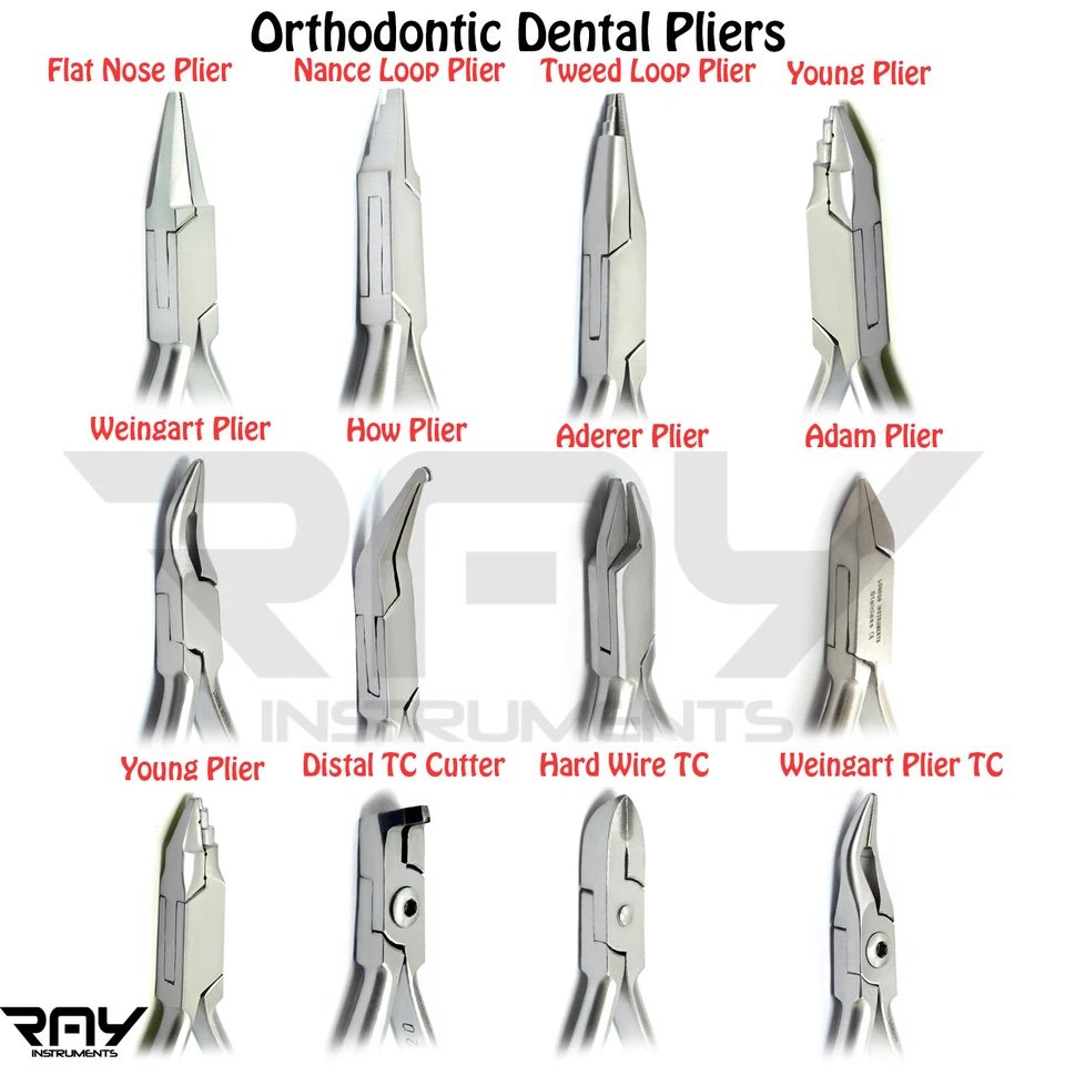 Alicate de doblado de alambre de ortodoncia para formar bucle y ligadura pasador de alambre cortadores orto TC Foto 1 de 1