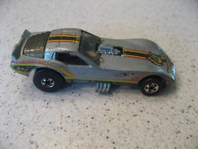 Antigo 1977 Hot Wheels Tom Mongoose Corvette carro engraçado couro inglês Malásia - Imagem 1 de 4