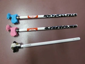 VINTAGE PENCIL LOT-Felt Cow "MOOOVE IT" D56 Milk Dairy 2 MATANUSKA RUBBER COW - Picture 1 of 6