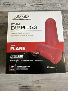 200 pares/caja PIP Mega Flare Plus tapones desechables de espuma de polietileno NRR 32 sin cable - Imagen 1 de 5