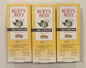 3 BRAND NEW Burts Bees BB Cream 1.7 oz SPF 15 (Light/Medium) Light Exp. 1/26 - Picture 1 of 4